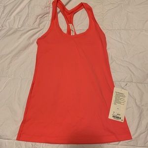 Lululemon cool racerback fitted hot pink tank top